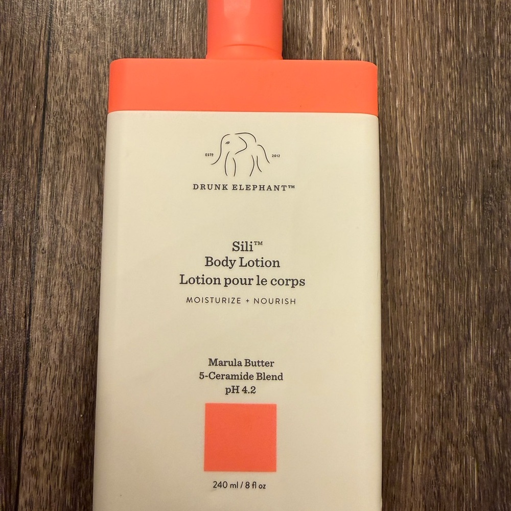 Drunk Elephant Sili Body Lotion with Orange Cap